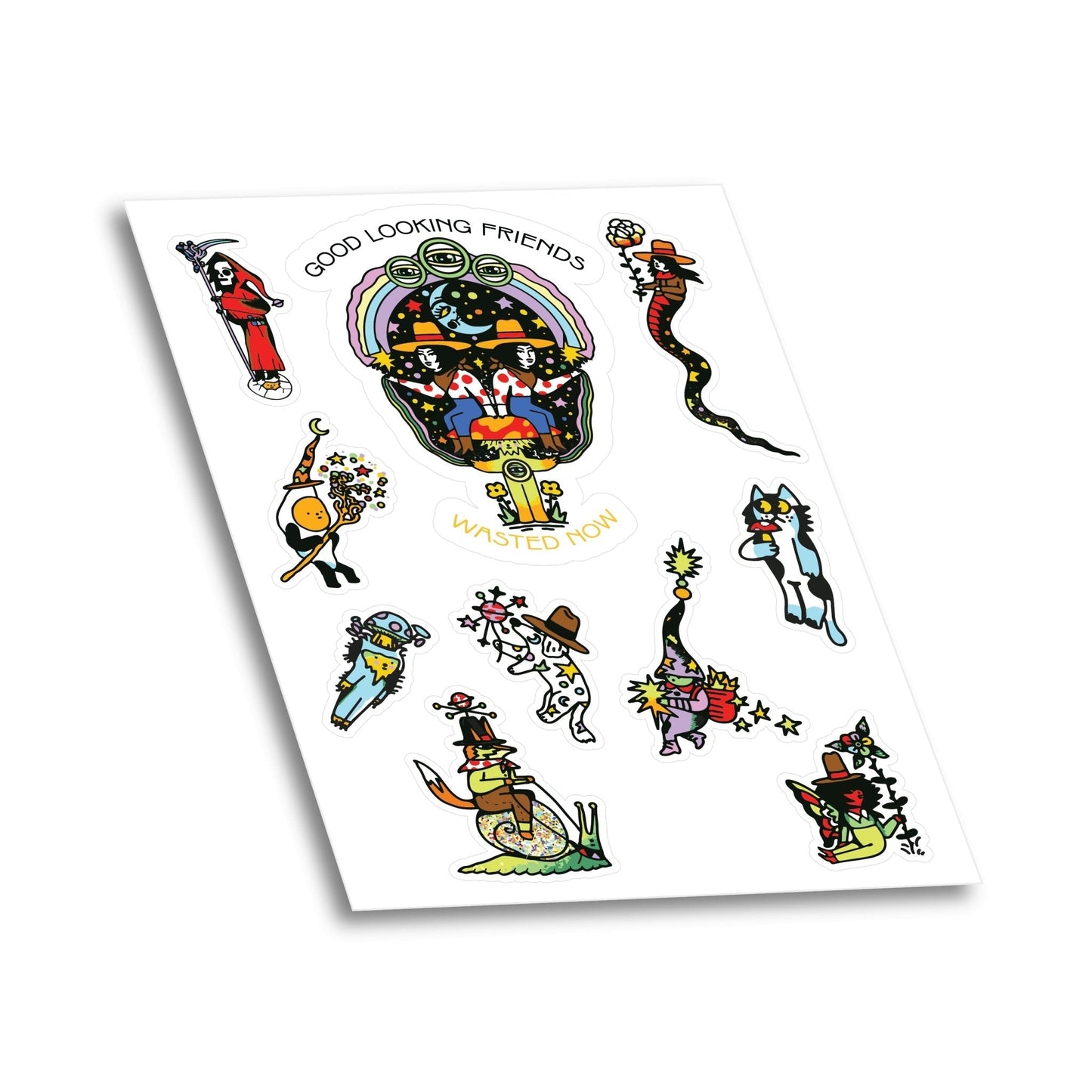 Good Looking Friends Sticker Sheet Acrobat Unstable Records